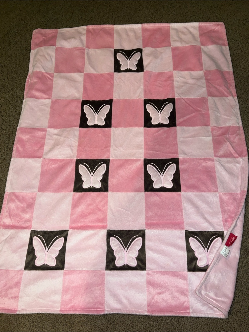 Amy Coe Limited Edition Pink Butterfly Nursery Baby Blanket HARD TO FIND